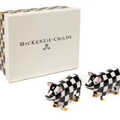 MacKenzie-Childs Pig Salt Pepper Set< Spring|Table Accessories