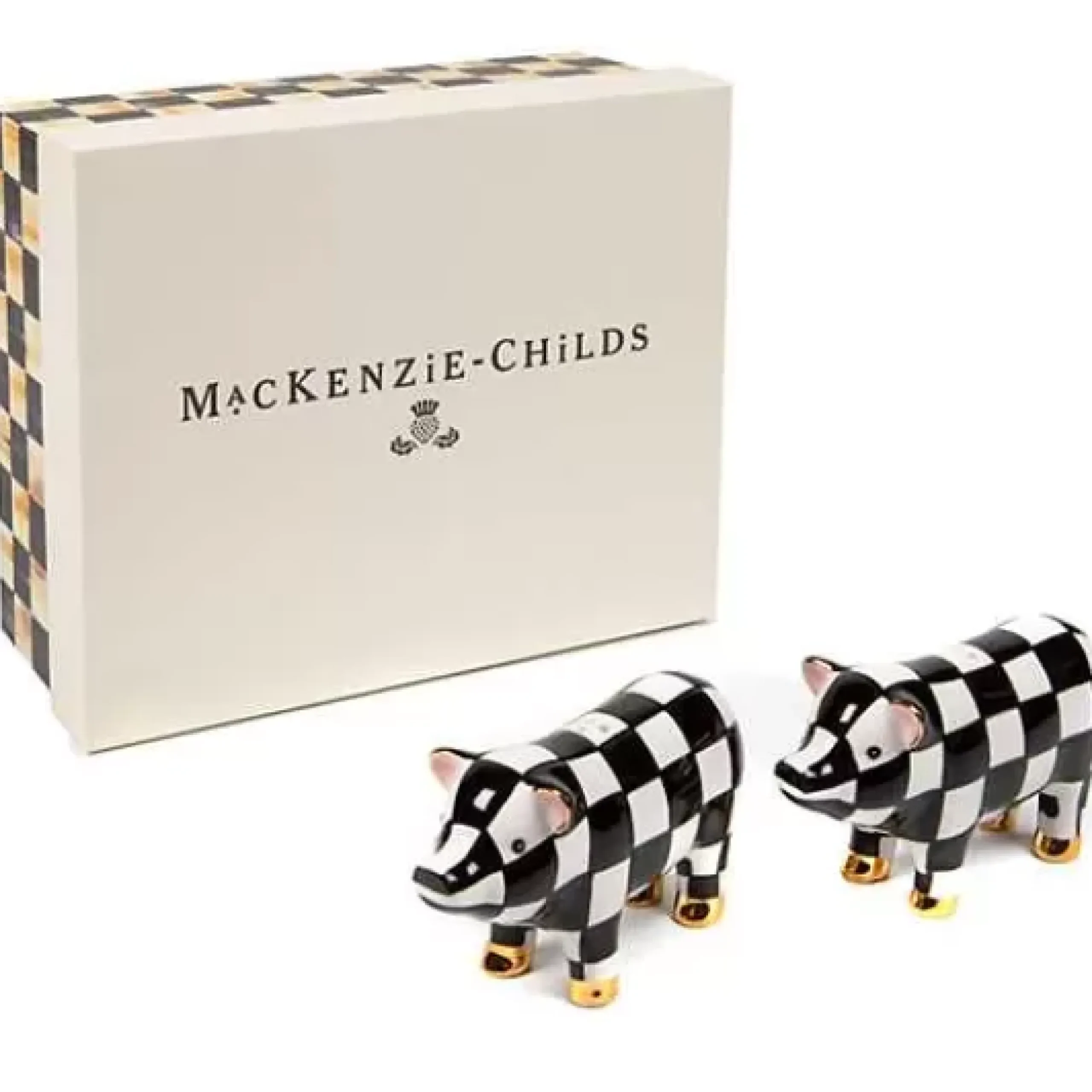 MacKenzie-Childs Pig Salt Pepper Set< Spring|Table Accessories