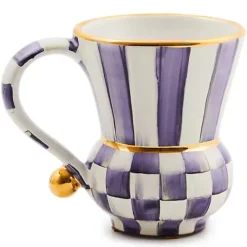 MacKenzie-Childs Plum Check Ceramic Mug< The Coffee Shop|Fall Entertaining