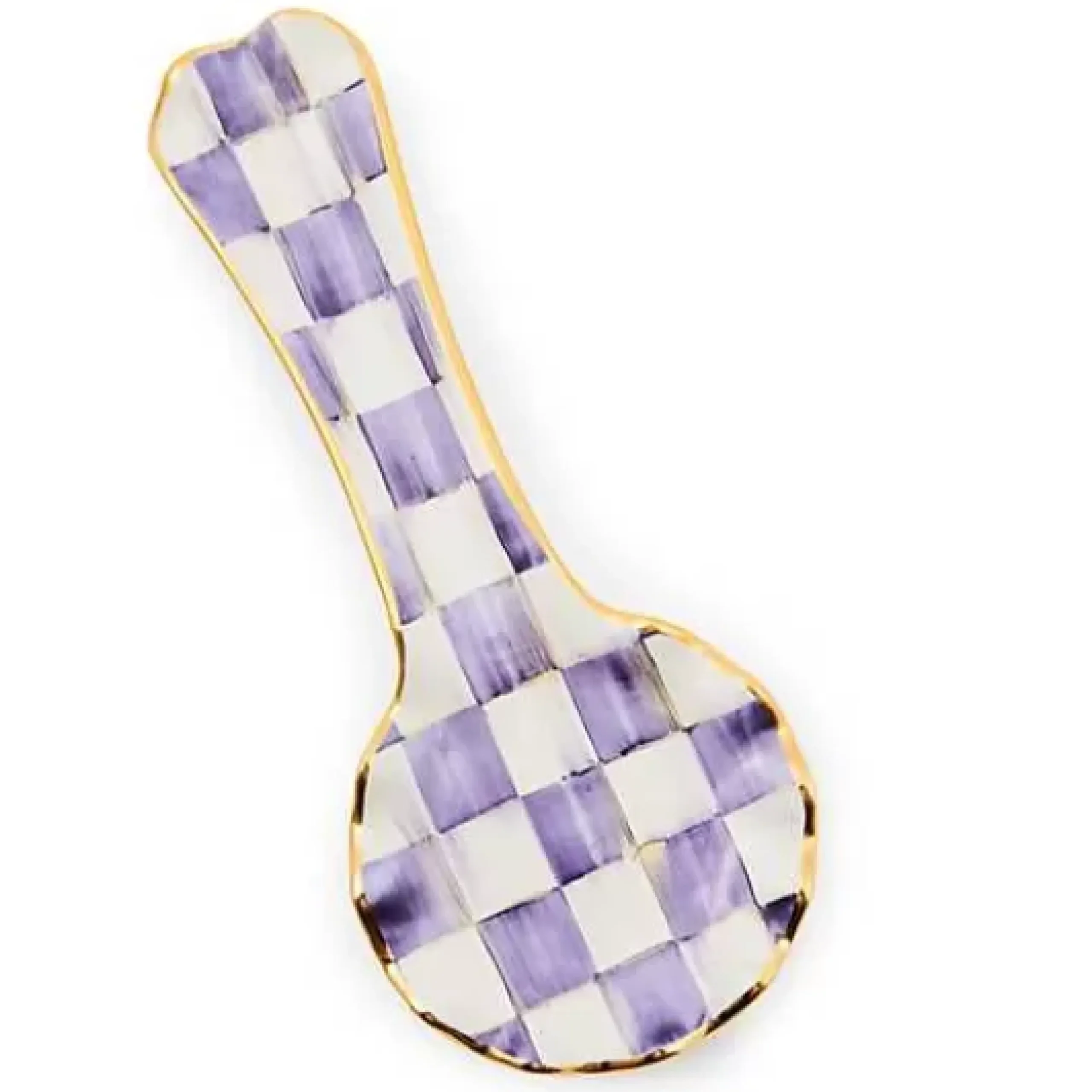 MacKenzie-Childs Plum Check Ceramic Spoon Rest< Kitchen Utensils & Tools