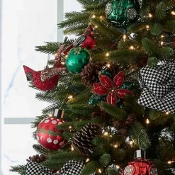 MacKenzie-Childs Poinsettia Beaded Ornament< Holiday