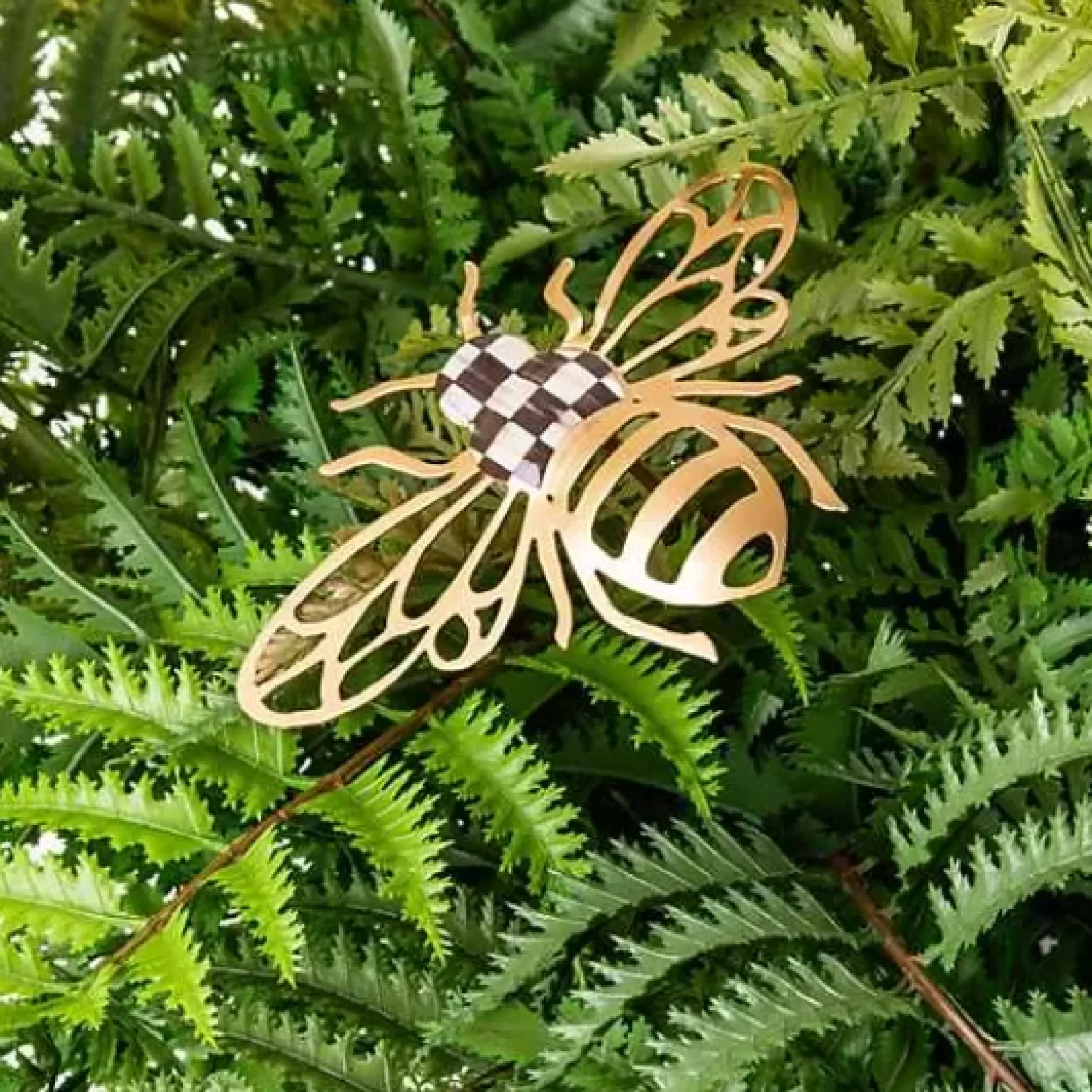 MacKenzie-Childs Potted Medium Fern With Bee< Spring|Greenery & Florals