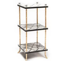 MacKenzie-Childs Pretty As A Bow 3 Tiered Table< Living Room|Bath & Bath Accessories