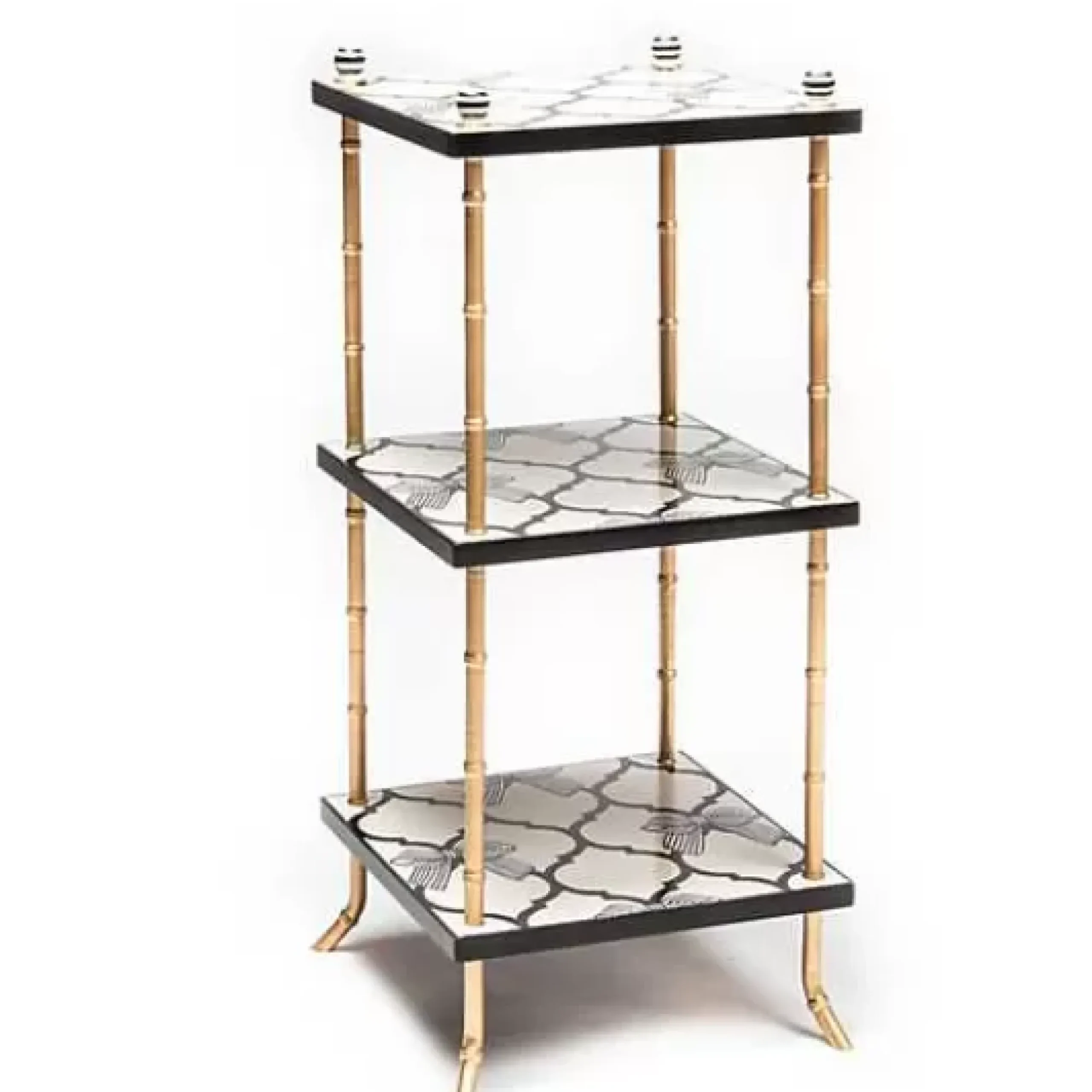 MacKenzie-Childs Pretty As A Bow 3 Tiered Table< Living Room|Bath & Bath Accessories