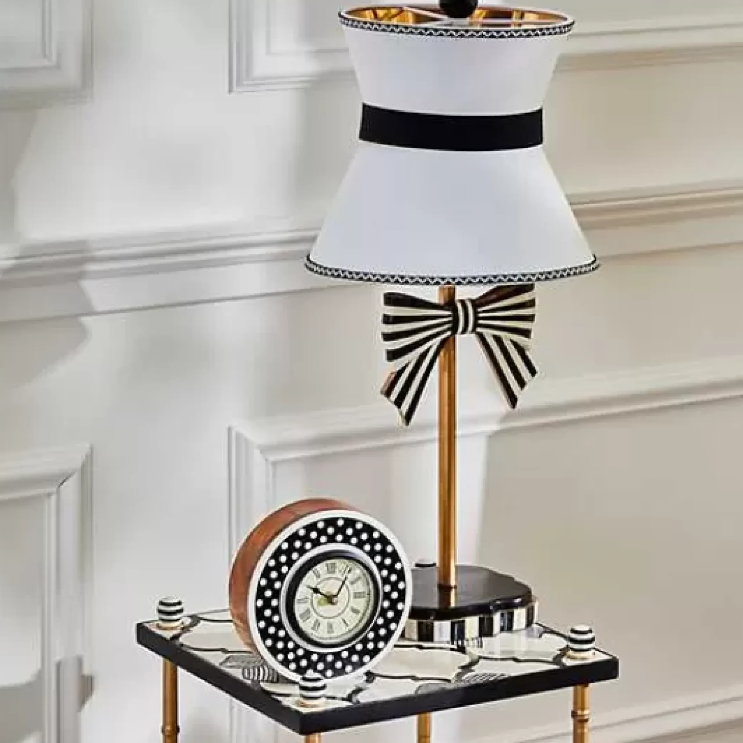 MacKenzie-Childs Pretty As A Bow 3 Tiered Table< Living Room|Bath & Bath Accessories