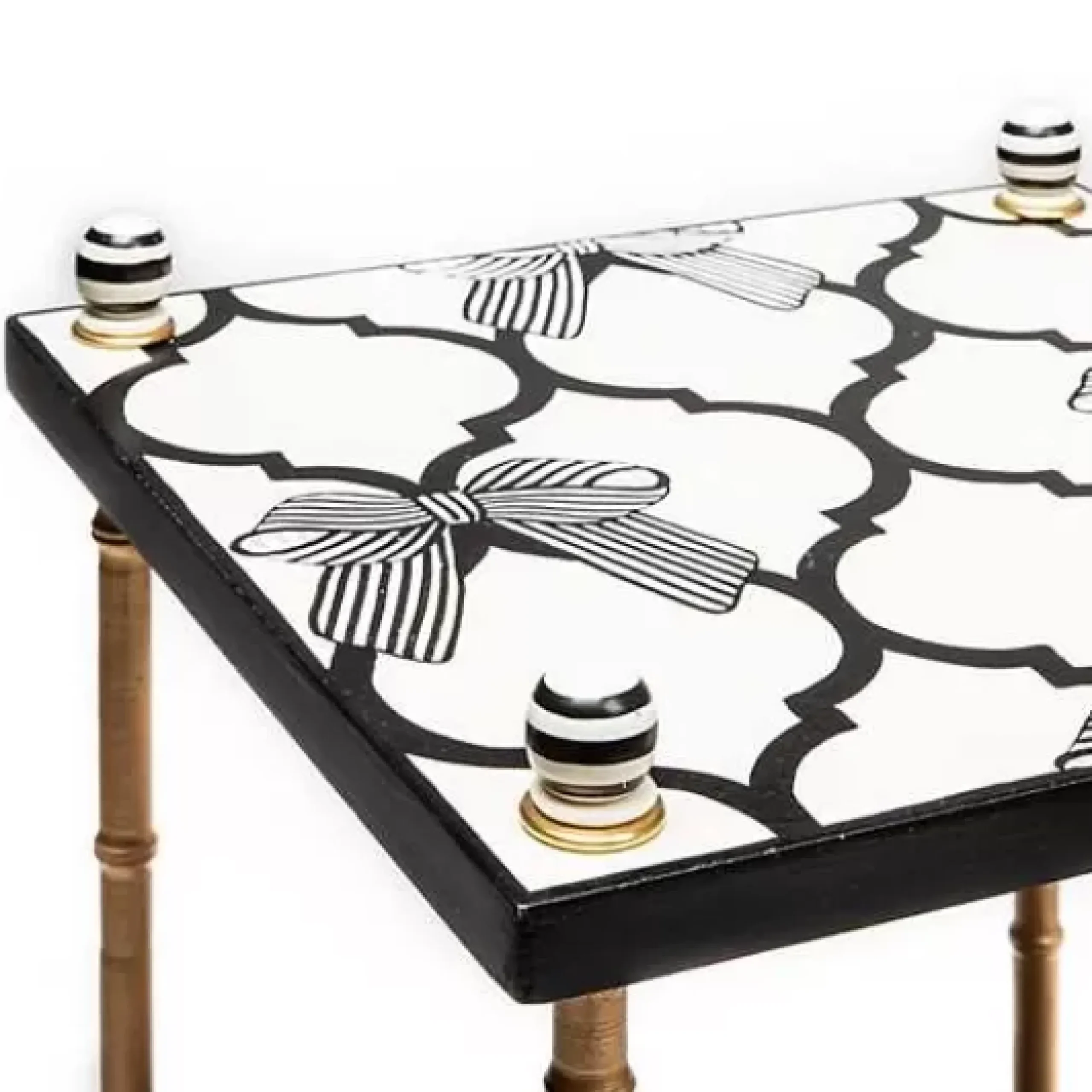 MacKenzie-Childs Pretty As A Bow 3 Tiered Table< Living Room|Bath & Bath Accessories