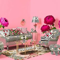 MacKenzie-Childs Pretty As A Bow Accent Table< Living Room