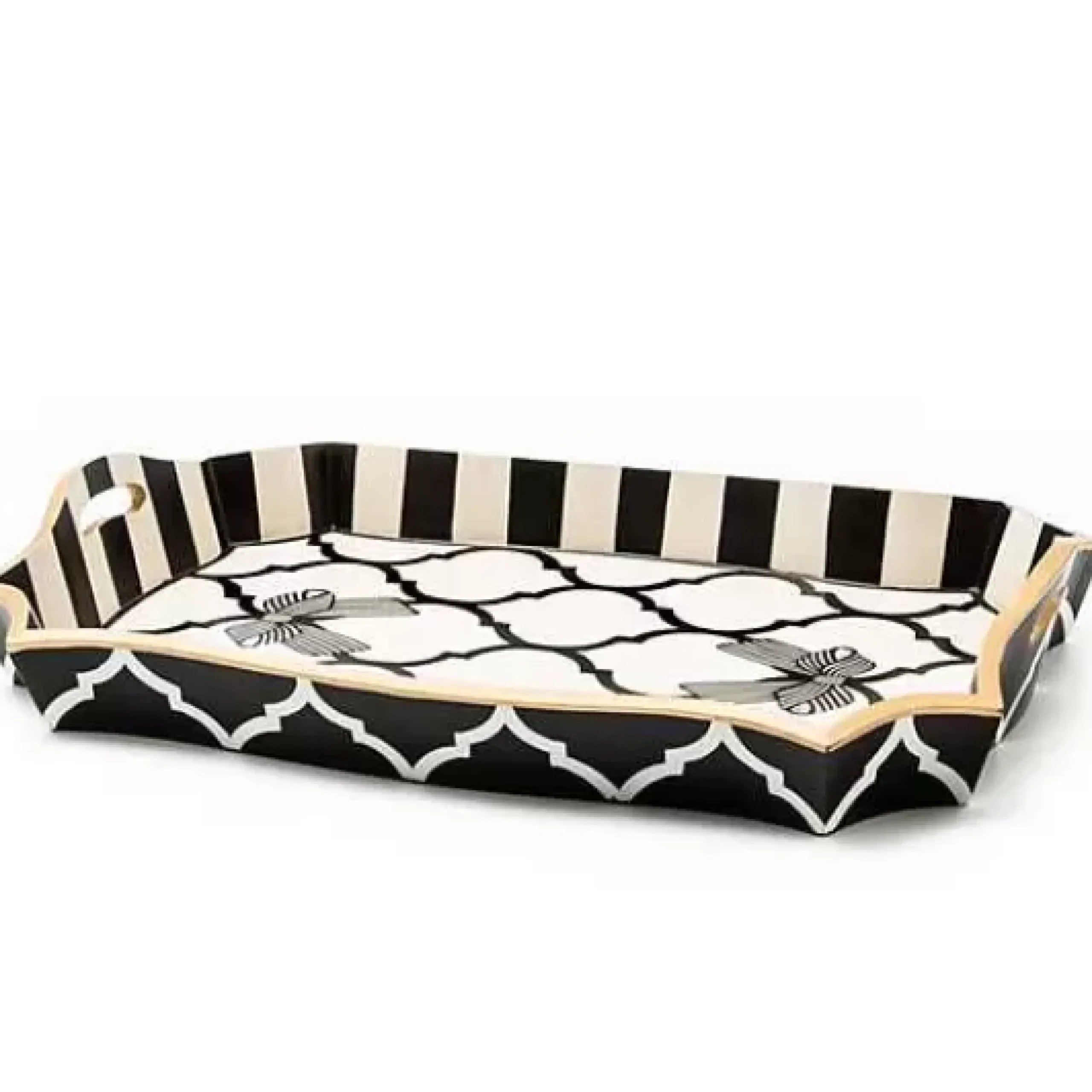 MacKenzie-Childs Pretty as a Bow Large Tray< Bar Entertaining|Serveware