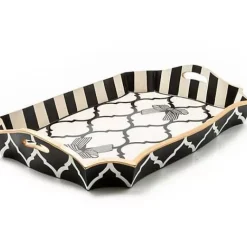 MacKenzie-Childs Pretty as a Bow Large Tray< Bar Entertaining|Serveware