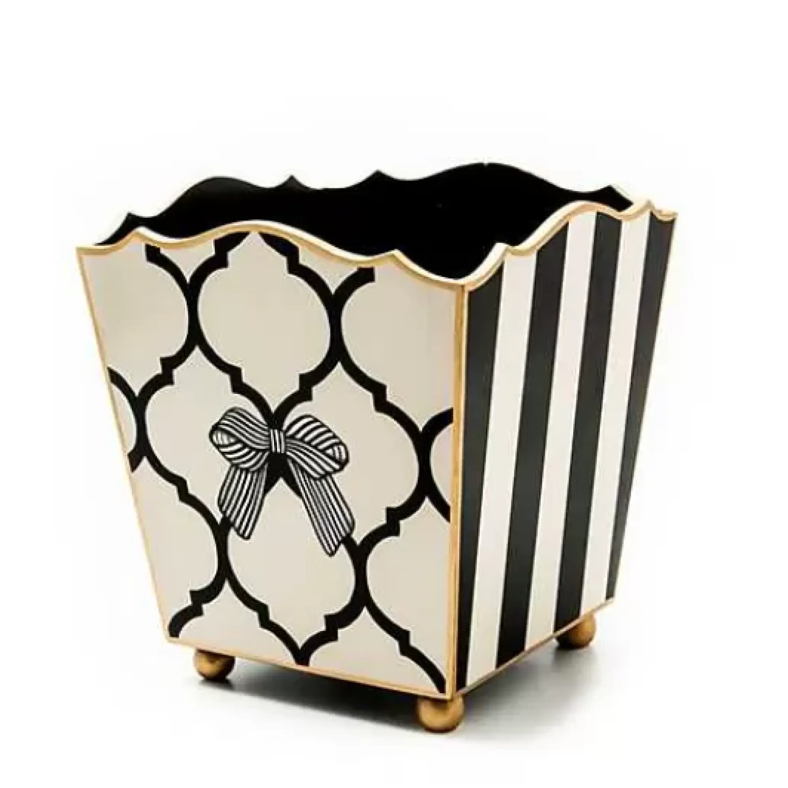 MacKenzie-Childs Pretty as a Bow Waste Bin< Bath & Bath Accessories|Room Accents