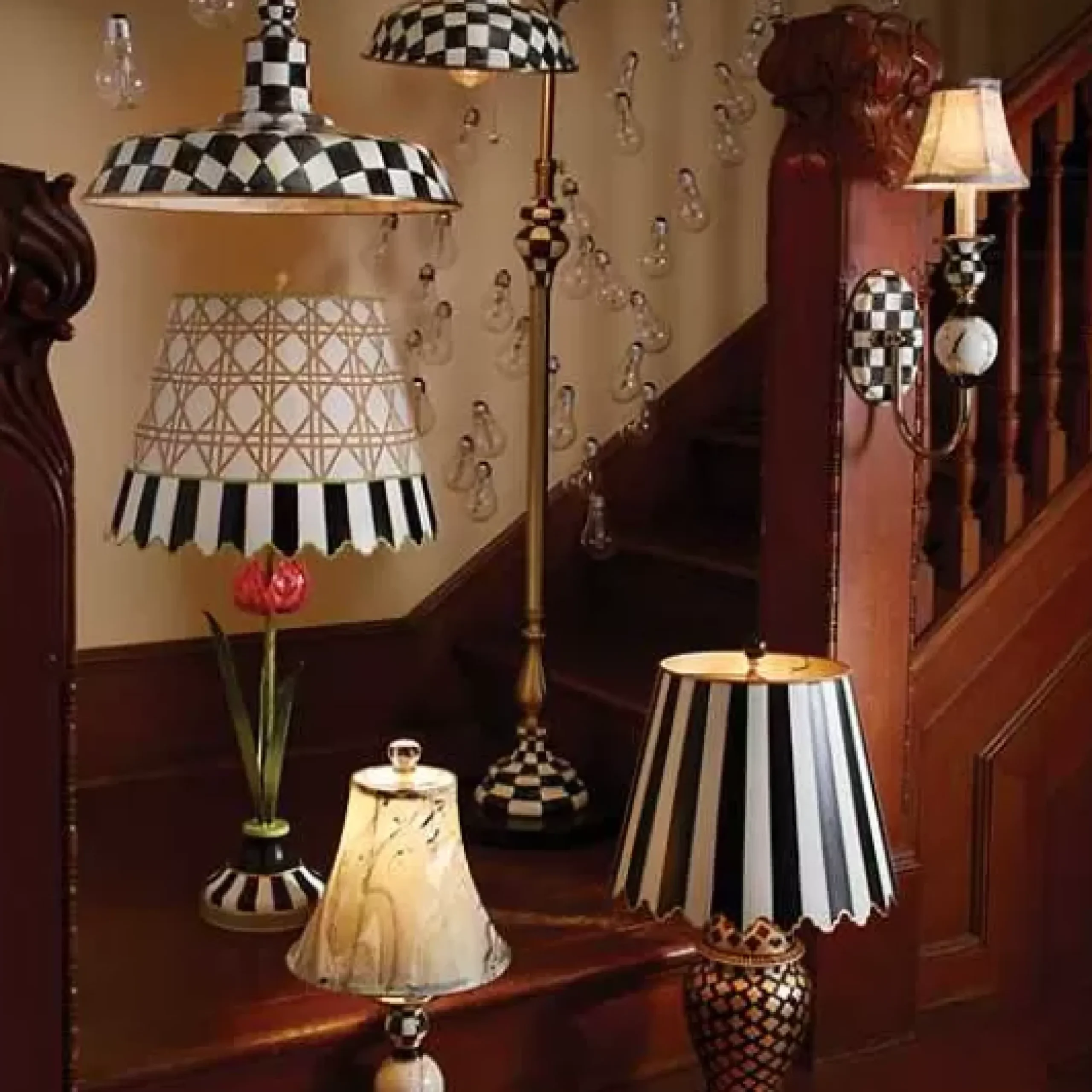 MacKenzie-Childs Quatrefoil Small Table Lamp< Room Accents|Lighting