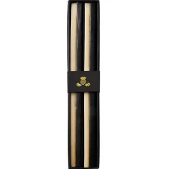 MacKenzie-Childs Quatro Black  Ivory Dinner Candles, Set of 2< Candles & Fragrances|Table Accessories