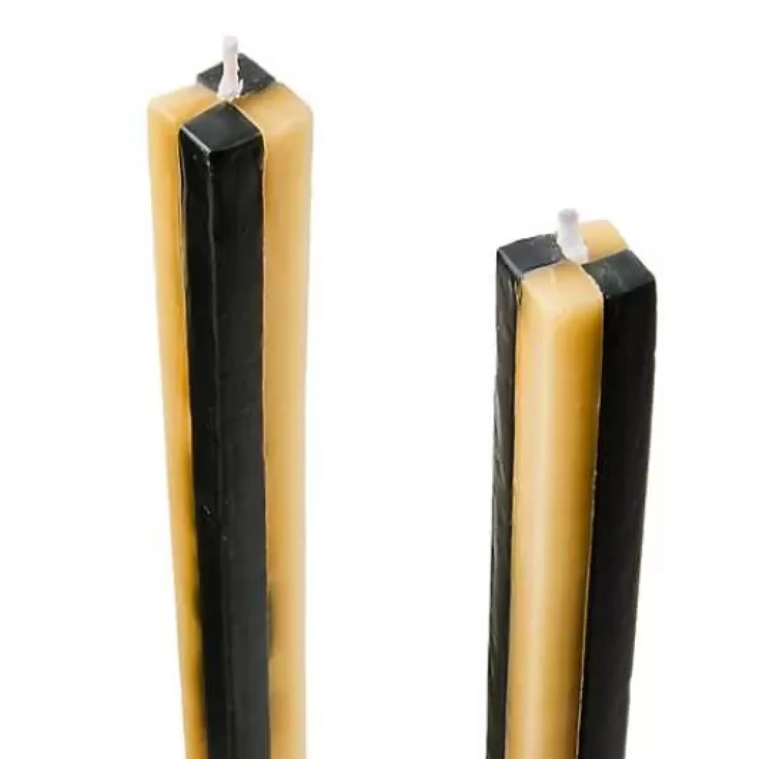 MacKenzie-Childs Quatro Black Ivory Dinner Candles, Set of 2< Candles & Fragrances|Table Accessories