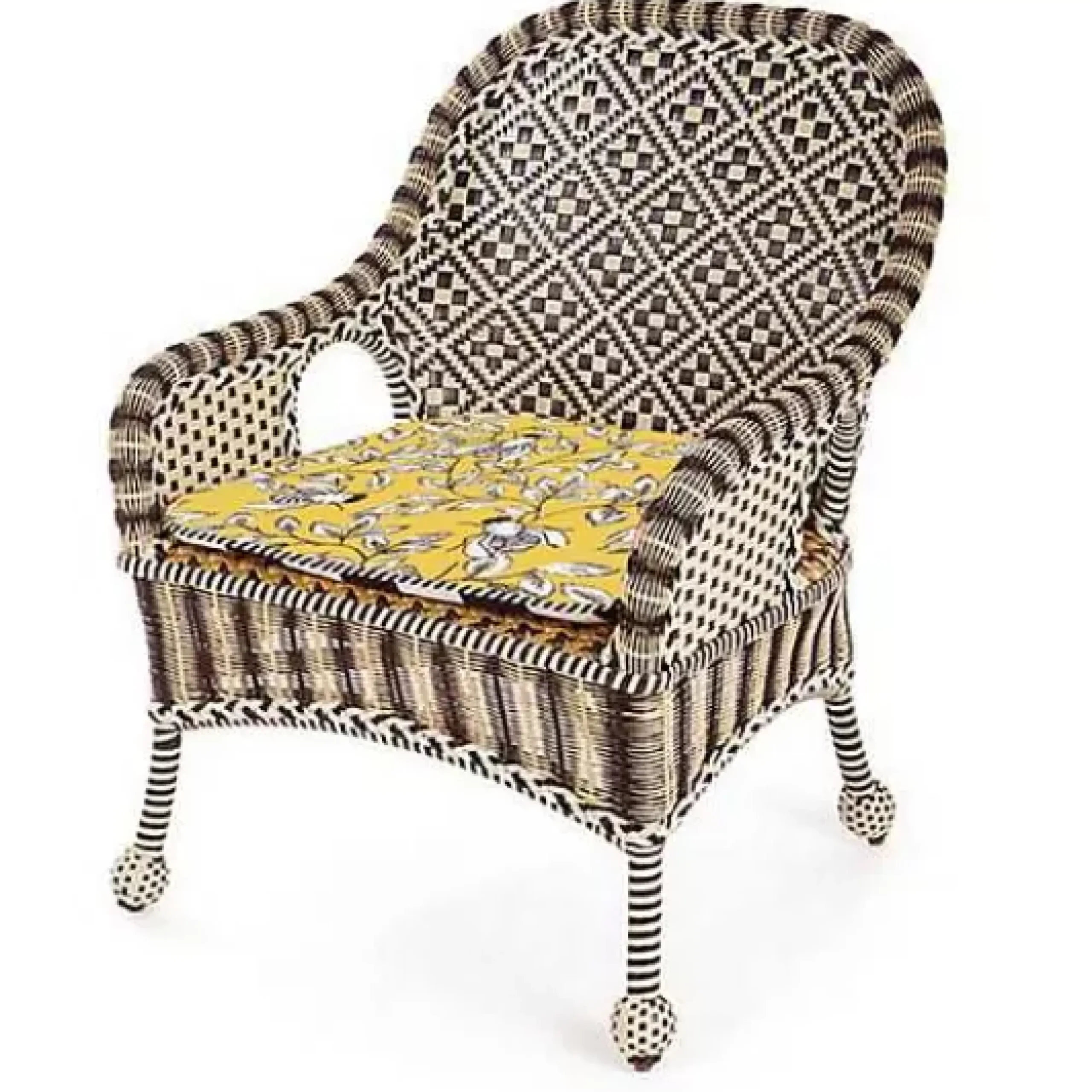 MacKenzie-Childs Queen Bee Courtyard Outdoor Accent Chair< Outdoor