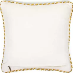 MacKenzie-Childs Queen Bee Ivory Throw Pillow< Spring|Pillows, Throws, & Cushions