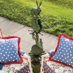 MacKenzie-Childs Rabbit Garden Totem< Easter|Spring