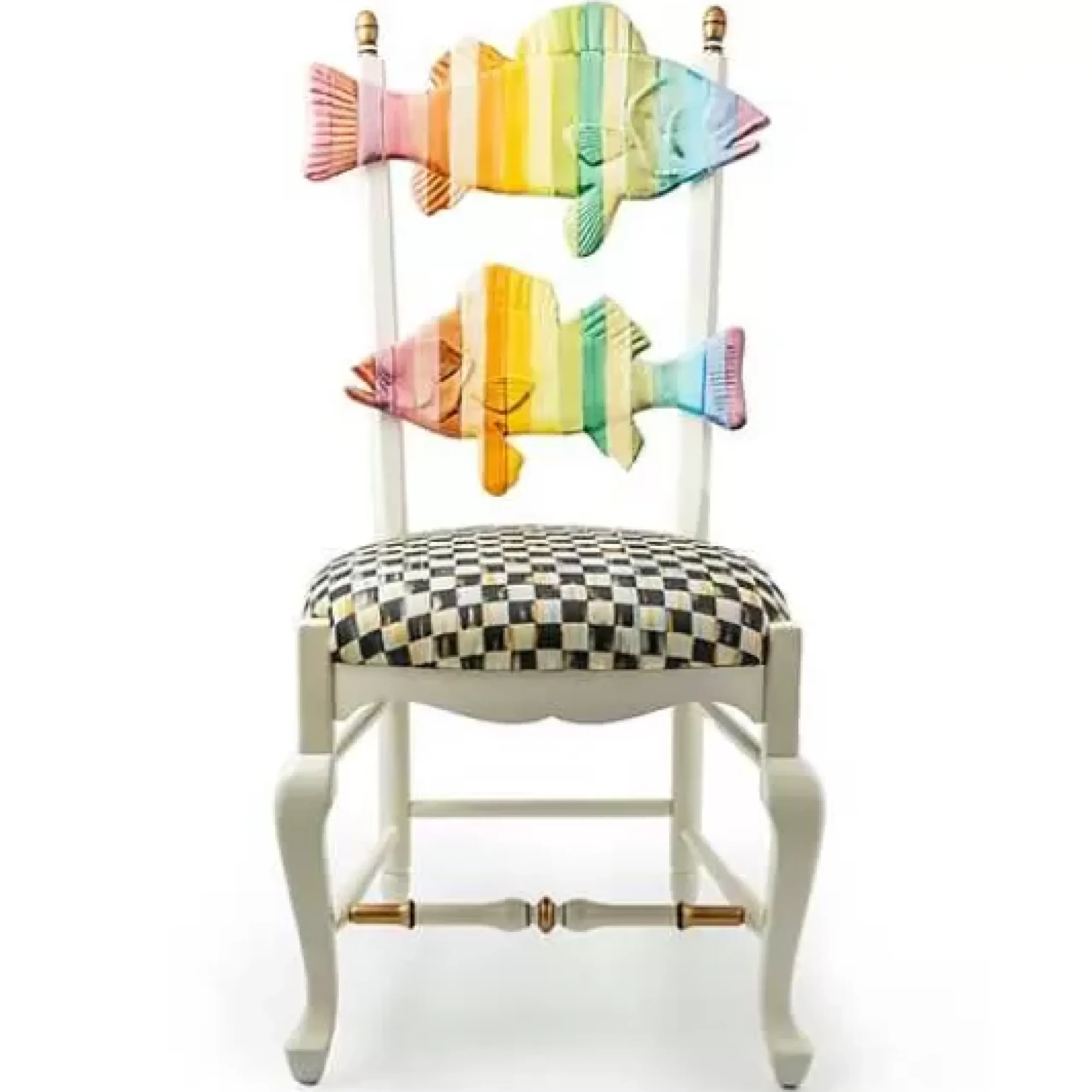 MacKenzie-Childs Rainbow Fish Chair< Dining Room & Kitchen