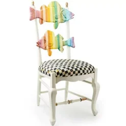 MacKenzie-Childs Rainbow Fish Chair< Dining Room & Kitchen