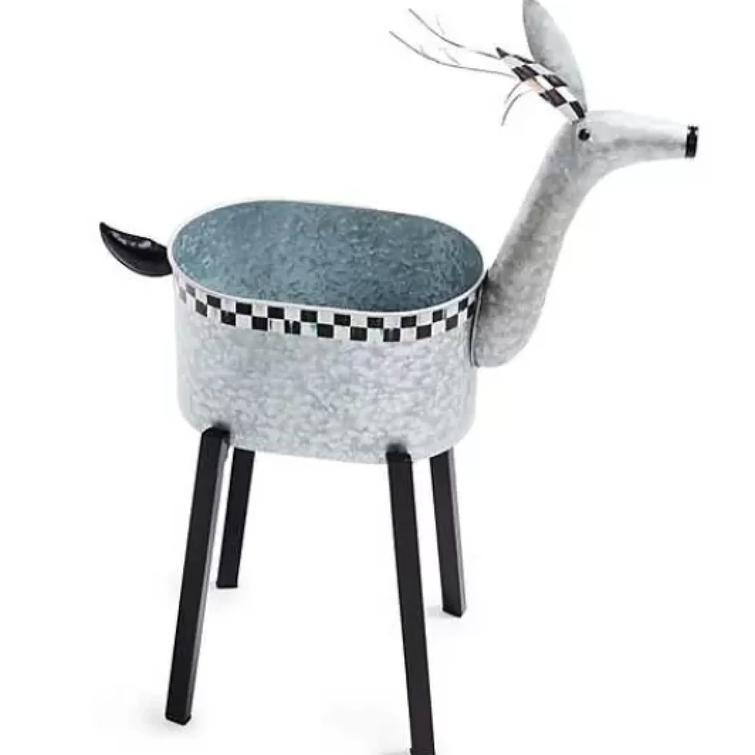MacKenzie-Childs Reindeer Galvanized Metal Planter< Holiday|Outdoor
