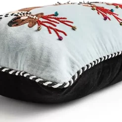 MacKenzie-Childs Reindeer Lumbar Pillow< Holiday|Pillows, Throws, & Cushions