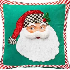 MacKenzie-Childs Retro Santa Throw Pillow< Holiday|Pillows, Throws, & Cushions