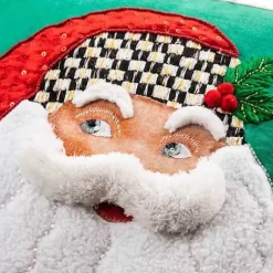MacKenzie-Childs Retro Santa Throw Pillow< Holiday|Pillows, Throws, & Cushions