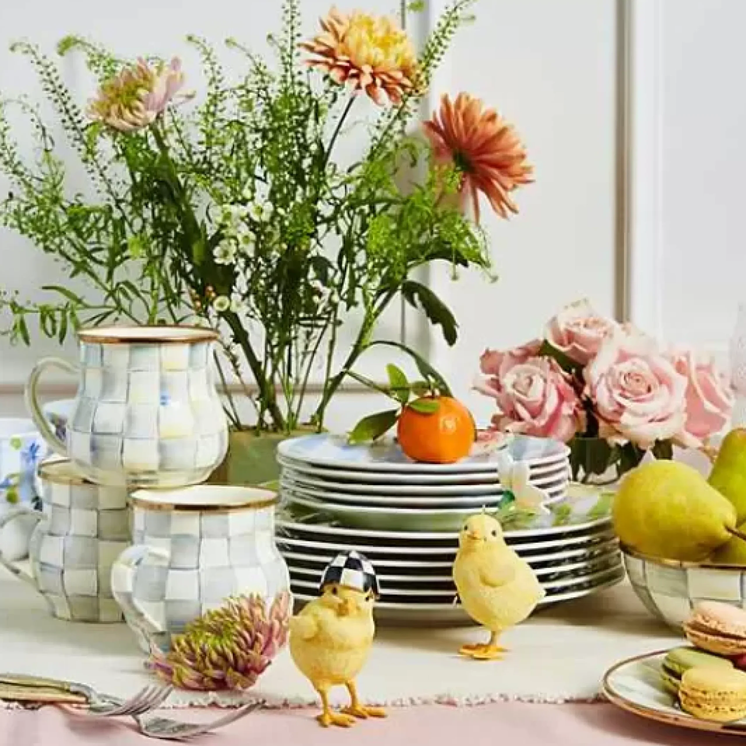 MacKenzie-Childs Rose Garden Chicks, Set of 3< Easter|Spring