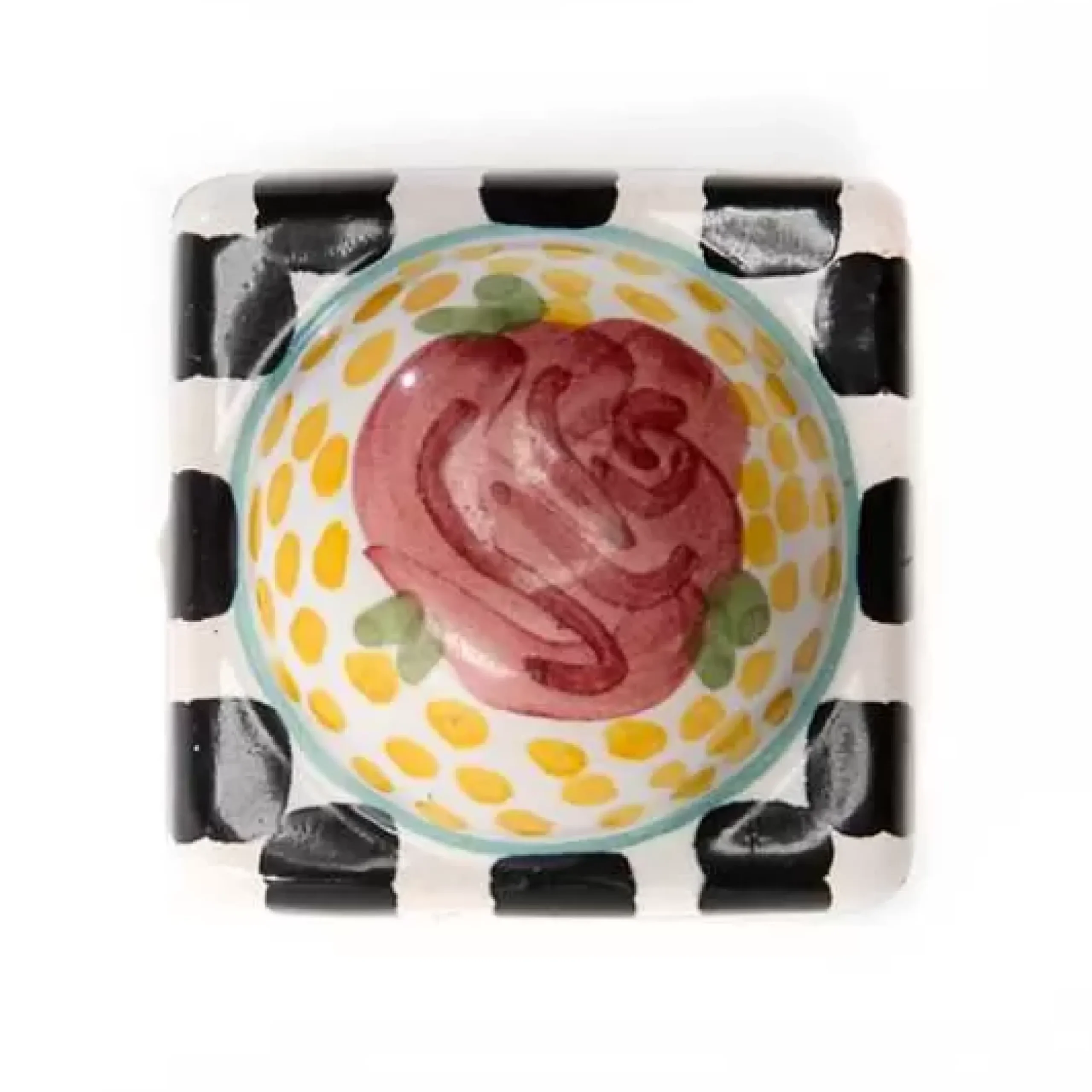 MacKenzie-Childs Rose Petit Four Square Knob< Finishing Touches