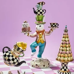 MacKenzie-Childs Rose Rabbit Centerpiece< Spring|Room Accents