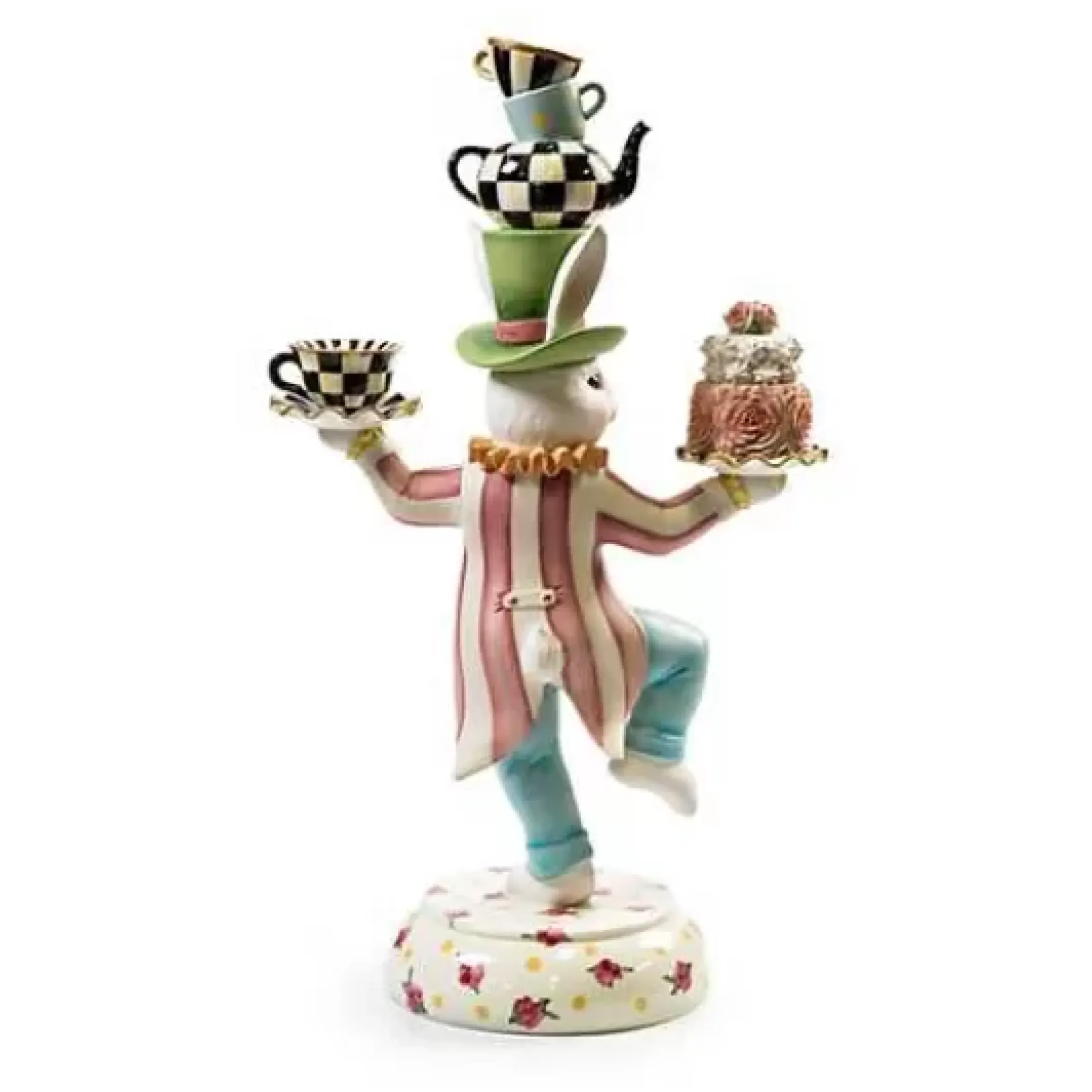 MacKenzie-Childs Rose Rabbit Centerpiece< Spring|Room Accents