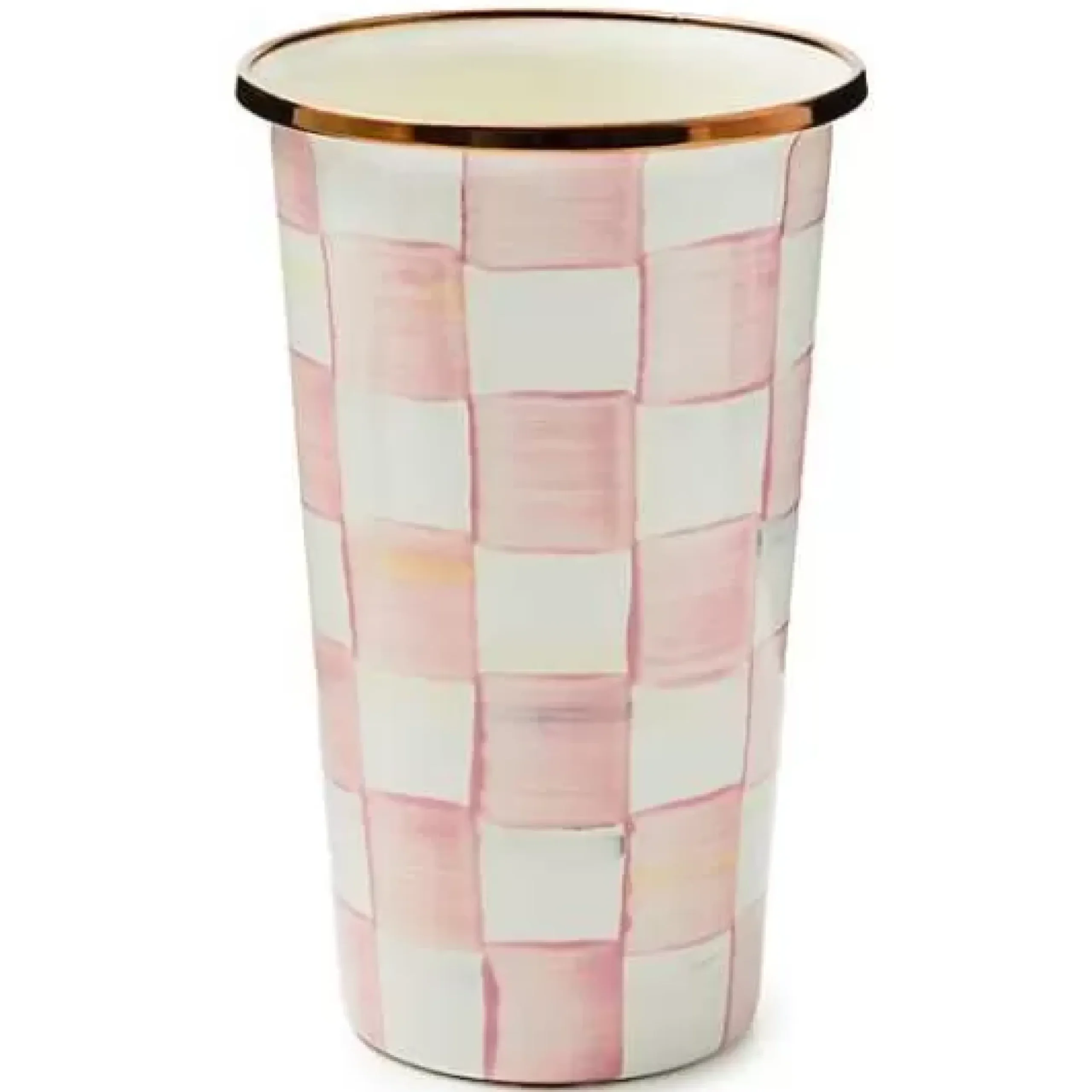 MacKenzie-Childs Rosy Check 20 Ounce Tumbler< Fall Entertaining|Drinkware