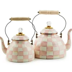 MacKenzie-Childs Rosy Check 2 Quart Tea Kettle< Easter|Spring