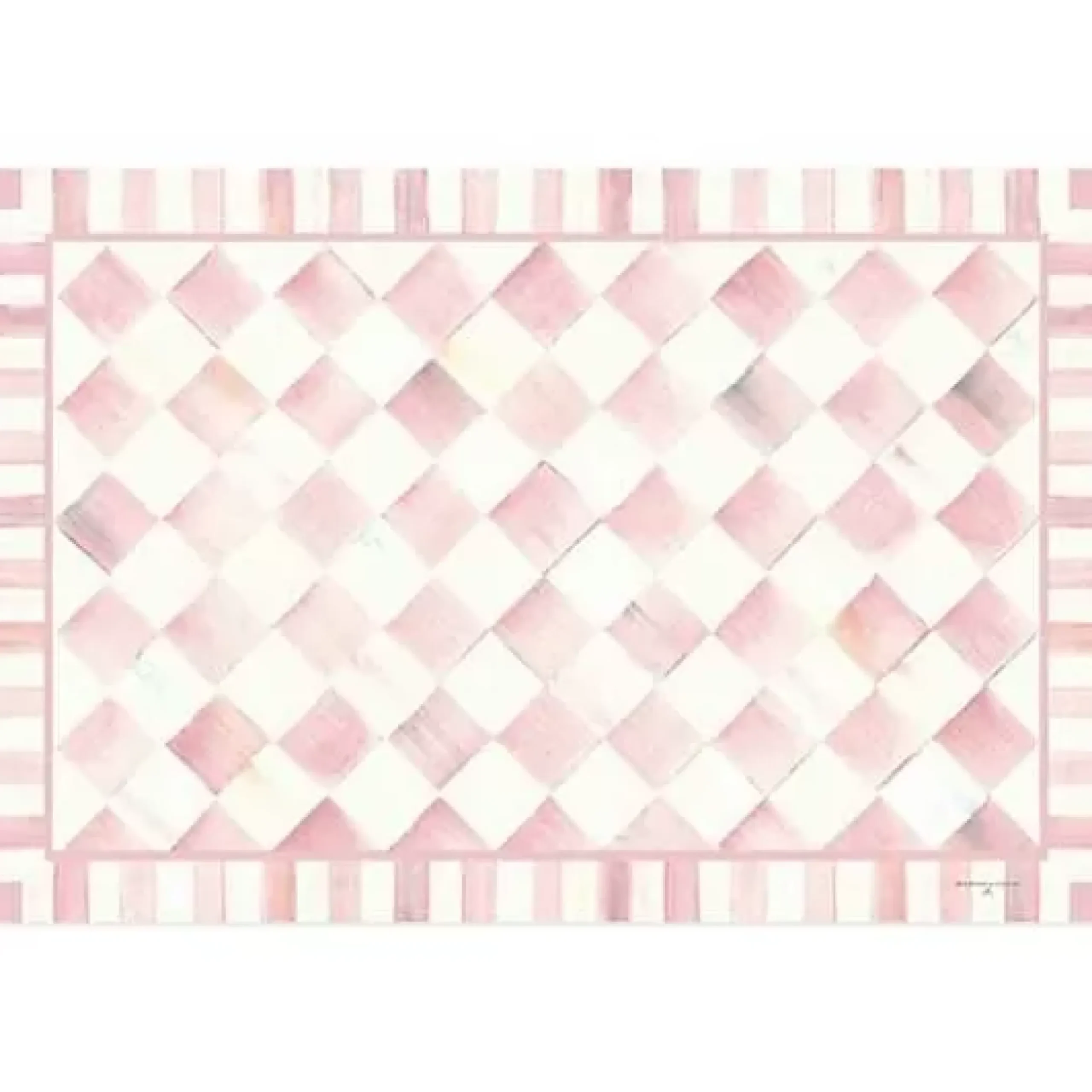 MacKenzie-Childs Rosy Check 2' x 3' Floor Mat< Rugs