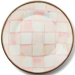 MacKenzie-Childs Rosy Check Appetizer Plates, Set of 4< Kitchen & Dining Sets|Fall Entertaining