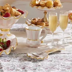 MacKenzie-Childs Rosy Check Ceramic Mug< The Coffee Shop|Fall Entertaining