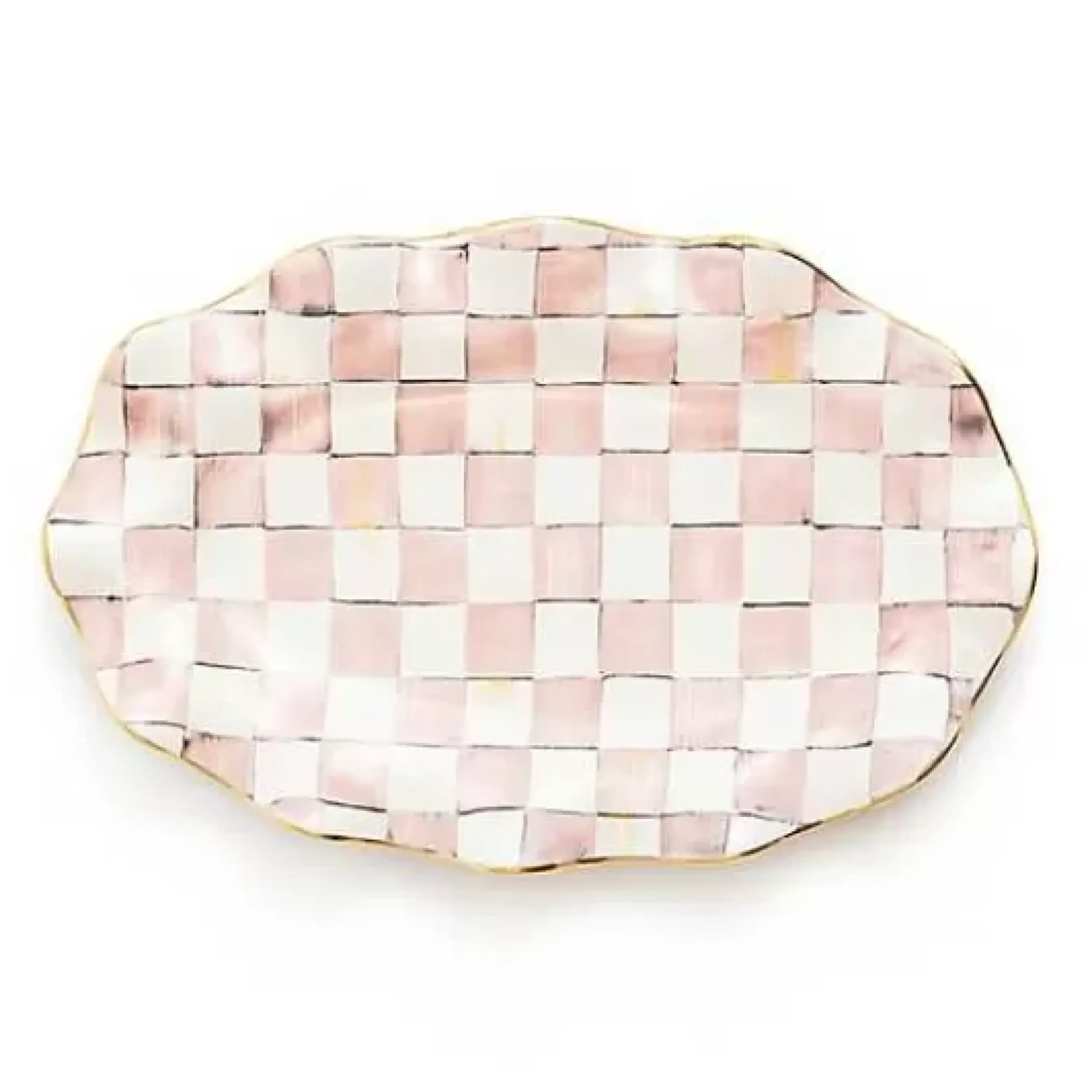 MacKenzie-Childs Rosy Check Ceramic Serving Platter< Fall Entertaining|Serveware