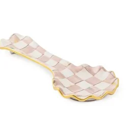 MacKenzie-Childs Rosy Check Ceramic Spoon Rest< Kitchen Utensils & Tools