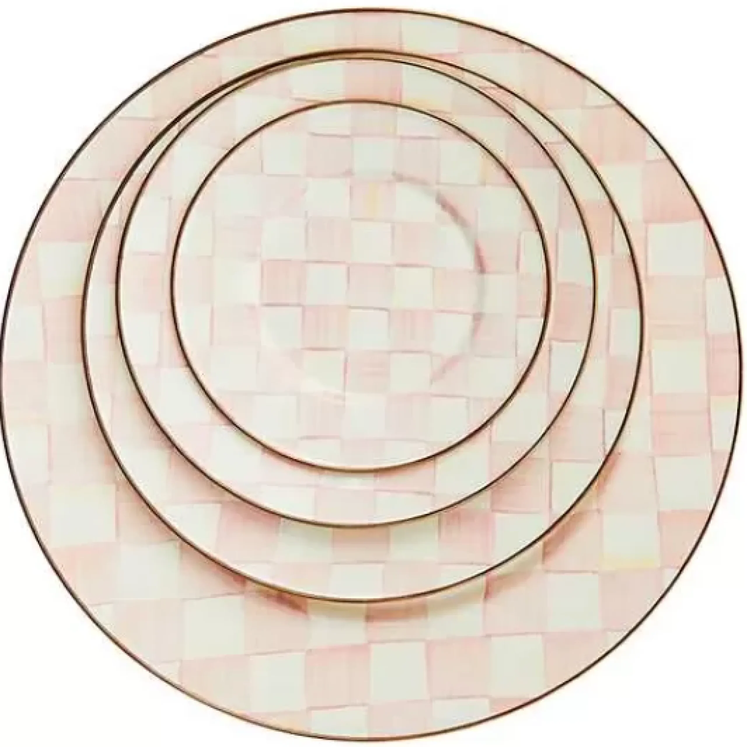 MacKenzie-Childs Rosy Check Charger/Plate< Easter|Spring