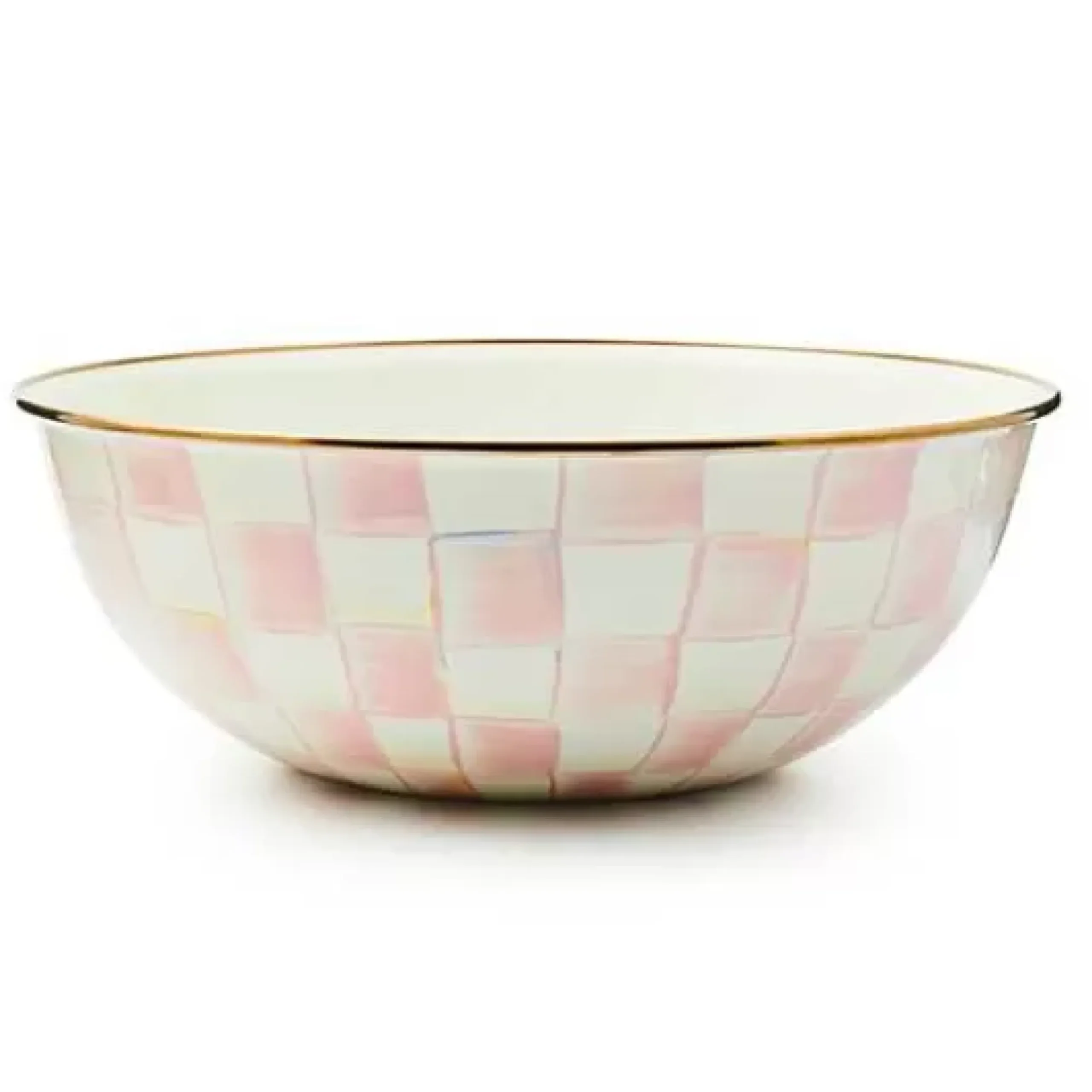 MacKenzie-Childs Rosy Check Extra Large Everyday Bowl< Fall Entertaining|Serveware