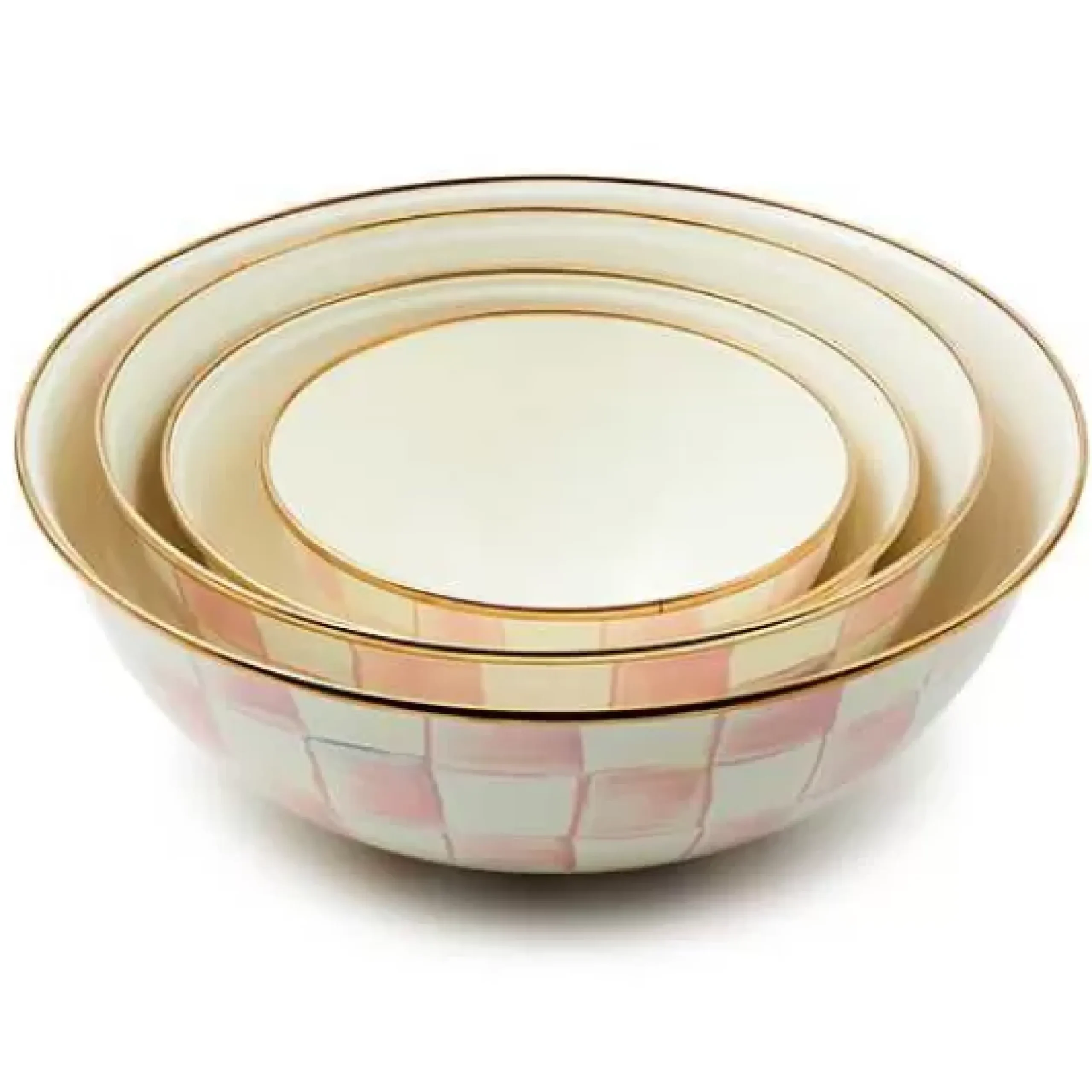 MacKenzie-Childs Rosy Check Extra Large Everyday Bowl< Fall Entertaining|Serveware