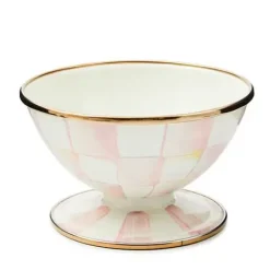 MacKenzie-Childs Rosy Check Ice Cream Dish< Serveware
