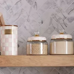 MacKenzie-Childs Rosy Check Kitchen Canister, Small< Kitchen Storage & Organization