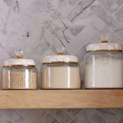 MacKenzie-Childs Rosy Check Kitchen Canister, Medium< Kitchen Storage & Organization