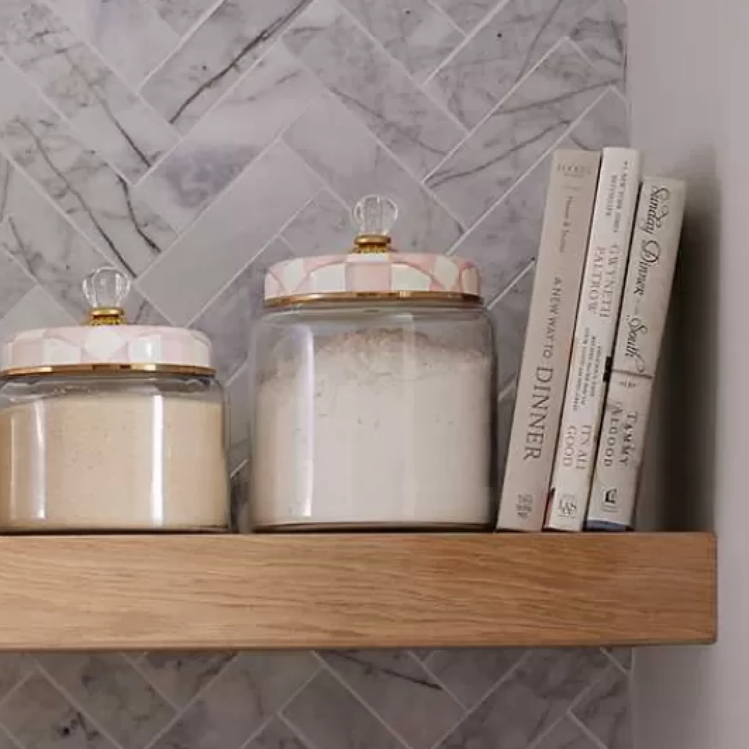 MacKenzie-Childs Rosy Check Kitchen Canister, Large< Kitchen Storage & Organization