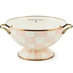 MacKenzie-Childs Rosy Check Large Colander< Spring|Kitchen Utensils & Tools