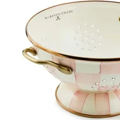 MacKenzie-Childs Rosy Check Large Colander< Spring|Kitchen Utensils & Tools