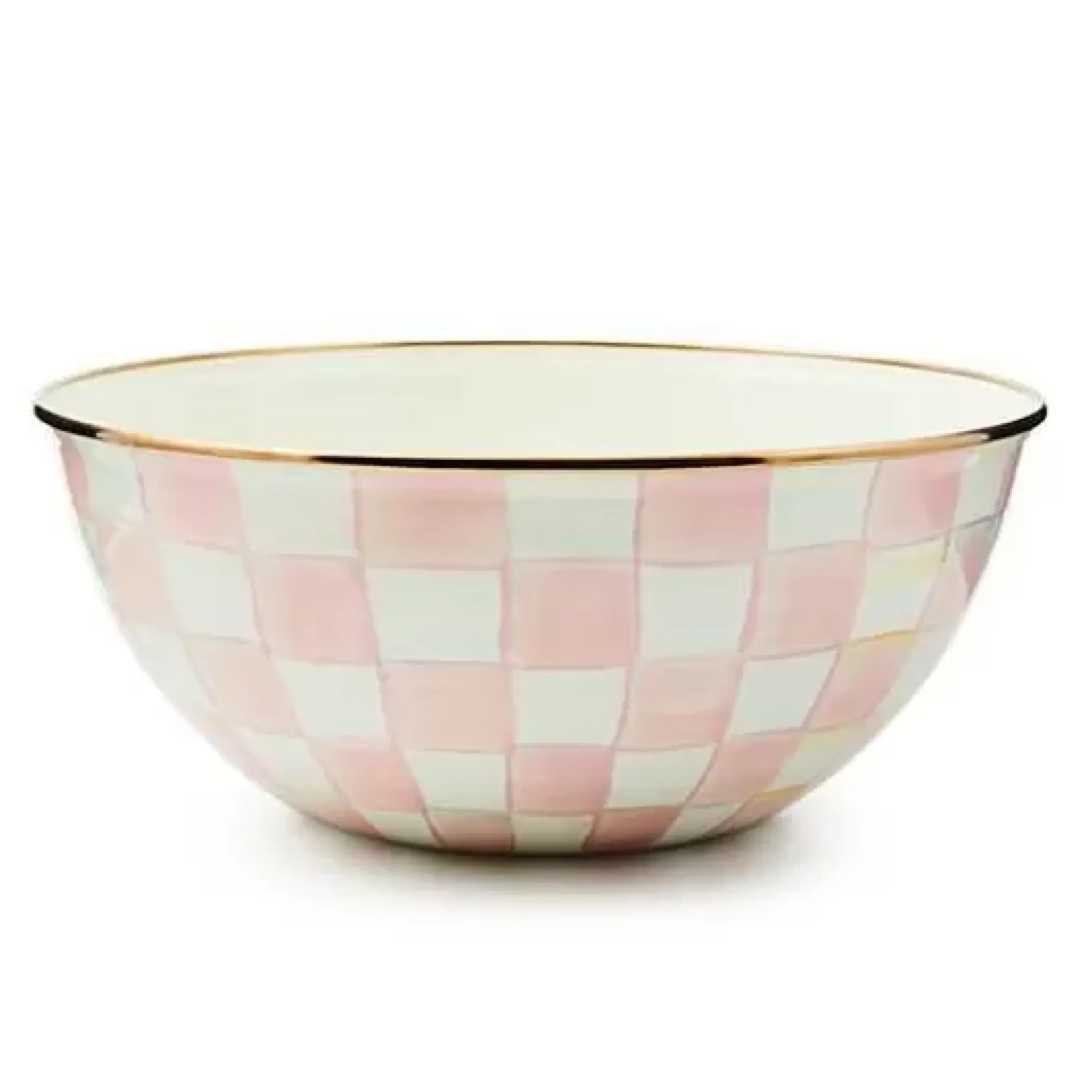 MacKenzie-Childs Rosy Check Large Everyday Bowl< Fall Entertaining|Serveware