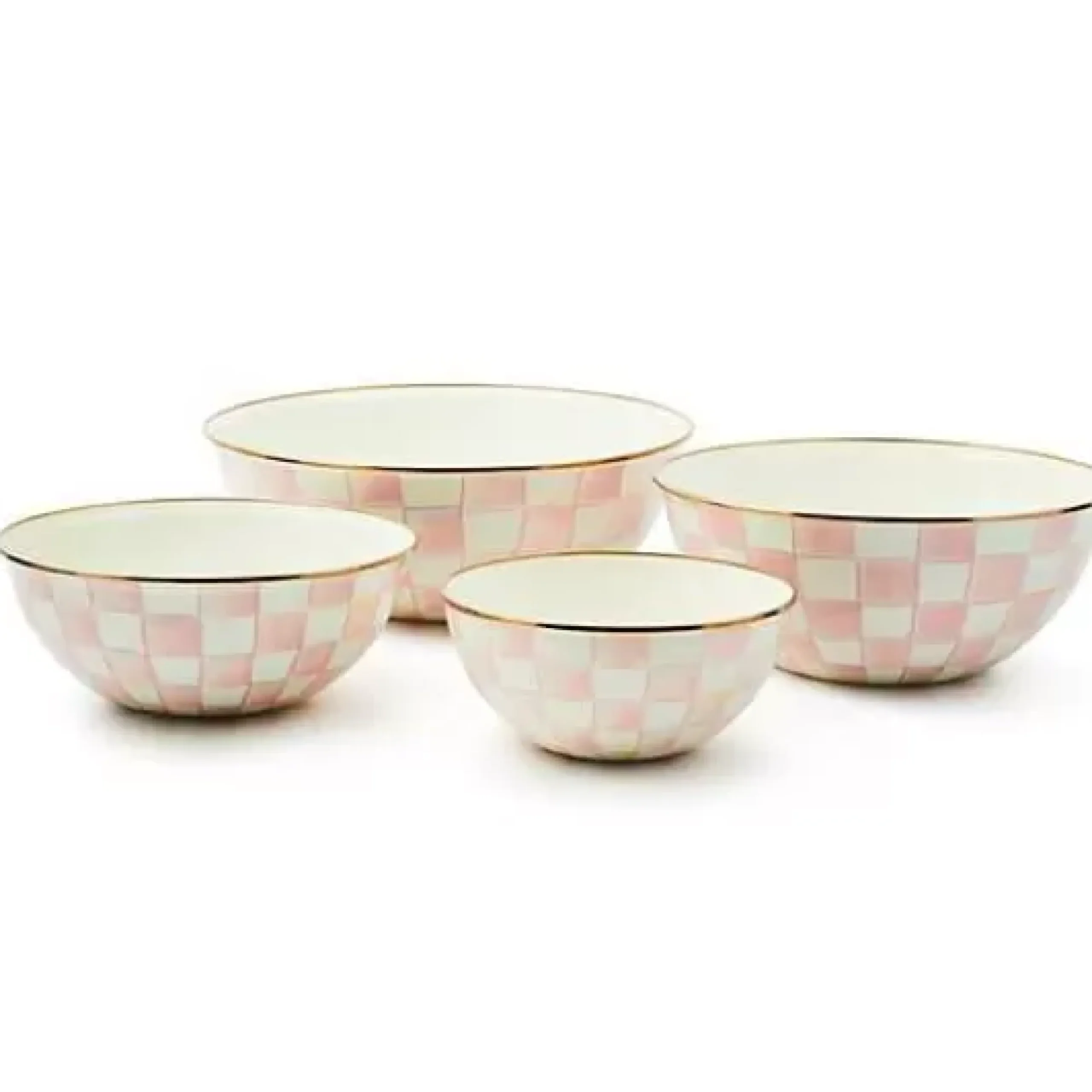 MacKenzie-Childs Rosy Check Large Everyday Bowl< Fall Entertaining|Serveware
