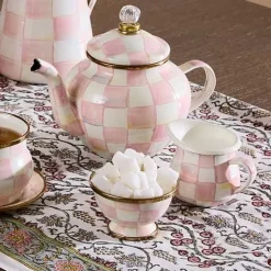 MacKenzie-Childs Rosy Check Little Creamer< The Coffee Shop|Fall Entertaining