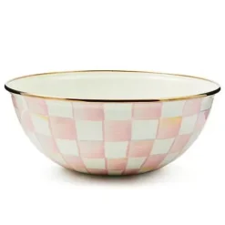 MacKenzie-Childs Rosy Check Medium Everyday Bowl< Fall Entertaining|Serveware